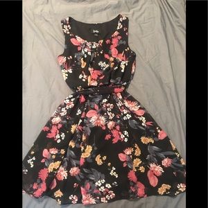 black floral dress
